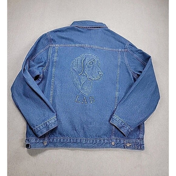 Tyca Other - Vintage Tyca Denim‎ Jacket Mens 3XL Trucker Dog Embossed Machinist Workwear USA